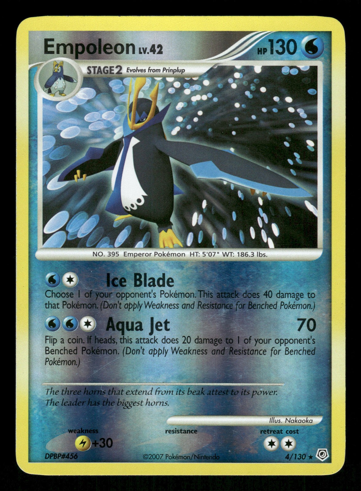 Pokemon Empoleon Holo Rare Diamond and Pearl 4/130 LP Reverse Holo