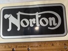 NORTON Logo Silver Black Decal Vinyl Transfer Sticker 6.5”