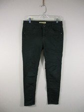 Democracy Womens Mid Rise "Ab" Technology Jeans Skinny Leg Size 4 Green