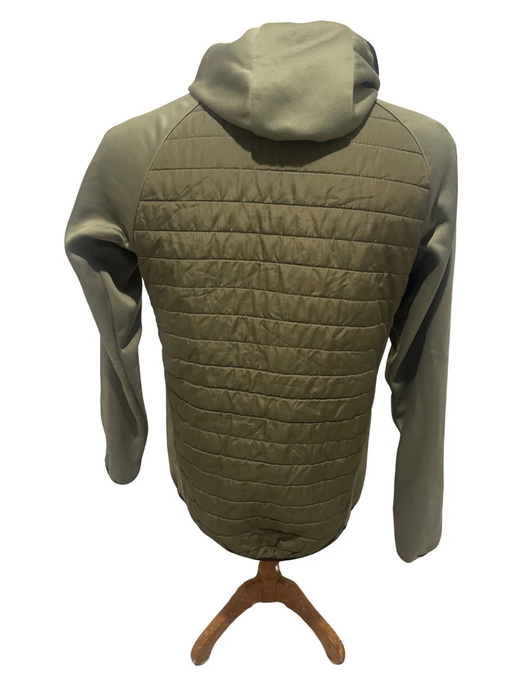 Jack & Jones Core JCOMulti Quilted Hooded Jacket Green Men’s Size M Full Zip 142 - Image 4 of 4