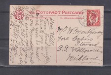 QUEENSLAND, c1910 ppc. Miss Zena Dare, 1d. Brisbane to Cabin Steward SS Wolloura