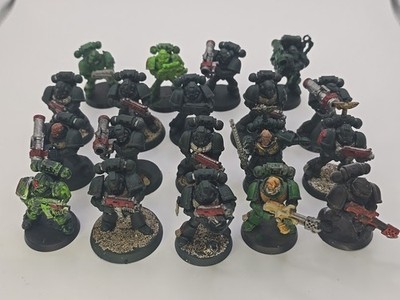 Warhammer 40k First Born Space Marines Kunststoff bemalt X19 G14