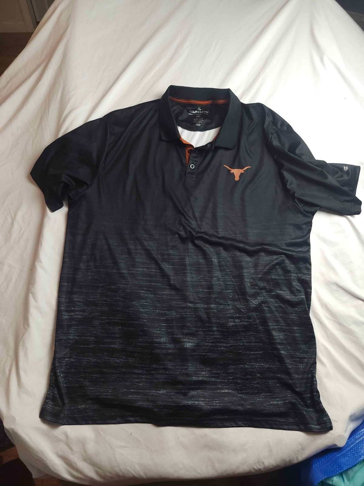Texas Longhorns Colosseum Polo Shirt Mens 3XL Black Gray Ombre NCAA Football