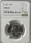 1963 50c Franklin Silver Half Dollar Fifty Cents NGC MS64