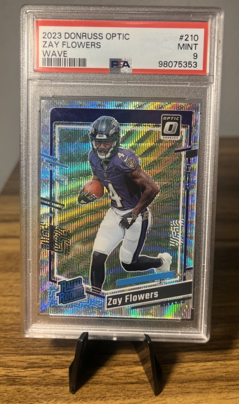 2023 Panini Donruss Optic - Rated Rookie Zay Flowers #210 Wave Prizm /300 (RC)