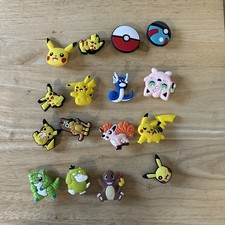 Lot of 16 Assorted POKEMON Characters Croc Shoe Charms  Y0230