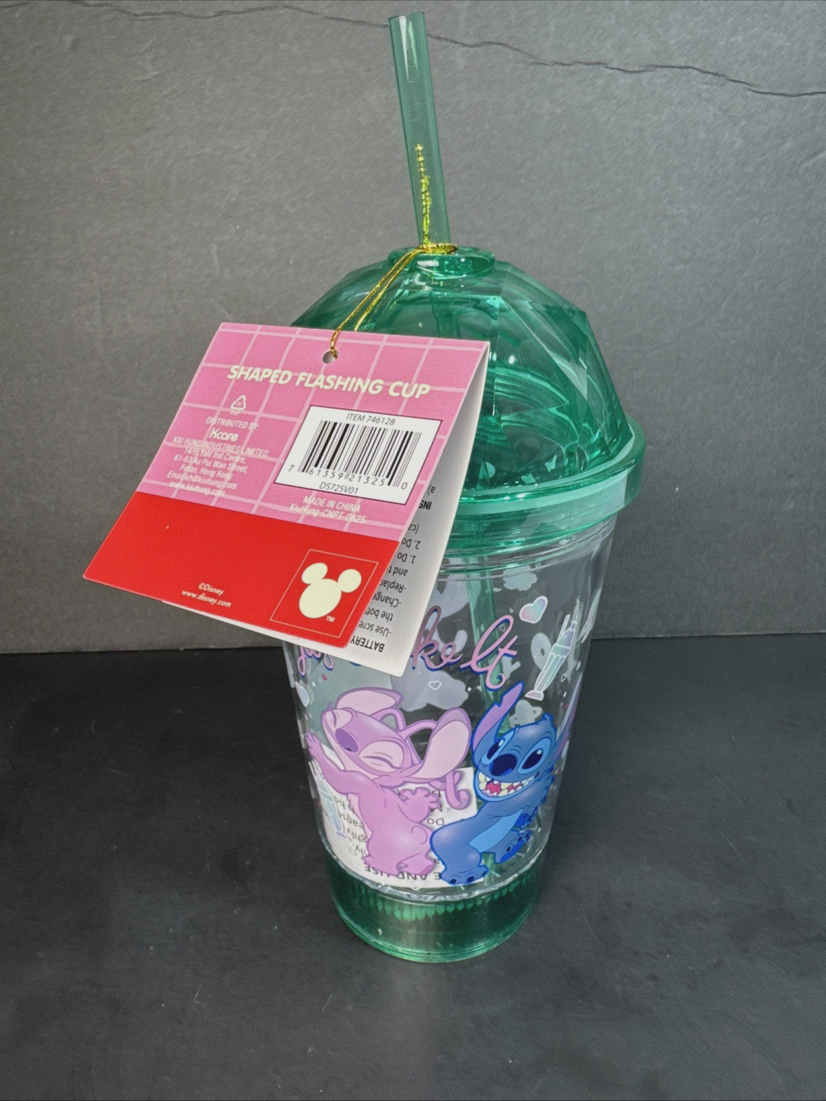 Disney Stitch Light-Up Dome Tumbler — Angel Accent • 16 oz — Brand New with Tag