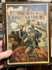 1925 The Boy's King Arthur by Sidney Lanier Hardcover Book N.C. Wyeth