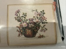 Eva Rosenstand Counted Cross Stich Kit Copper Kettle And Roses 12-278