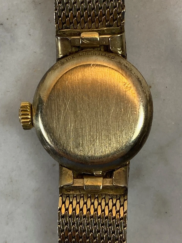 Reloj para mujer vintage MATHEY TISSOT RELLENO DE ORO 10K. 17 Joyas Manual SUIZO Foto 4 de 4