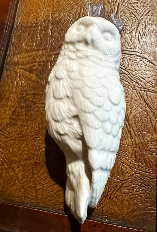 White Owl Ornament Ceramic