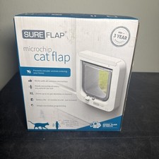 SureFlap SUR001 Microchip Cat Flap Pet Door White New