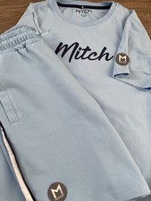 Boys Pale Blue MITCH Short Set Age 11/12