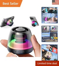 Magnetic Bluetooth Speaker with RGB Light 7H Playtime, 5W Bass, Waterproof