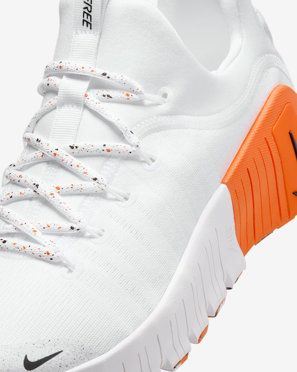 Nike Free Metcon 6 Workout Shoes White Safety Orange Black  display picture 1