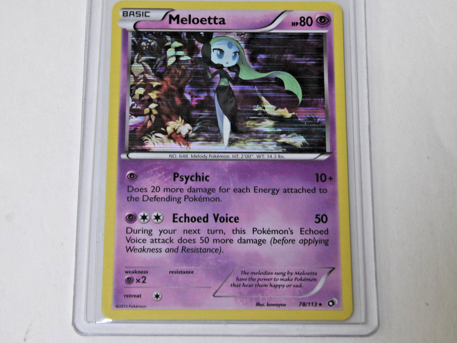 Meloetta 78/113 Legendary Treasures Holo Rare Pokemon Card LP