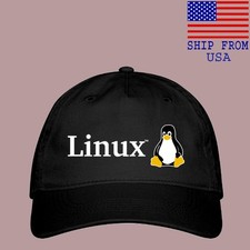 Linux Organic Baseball Cap Hat Adult Adjustable Size