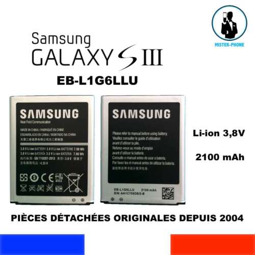 ORIGINAL SAMSUNG GT-I9300 GT-I9305 GALAXY S3 EB-L1G6LLU OFFICIAL BATTERY - Picture 1 of 5
