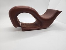 Hand Carved Redwood Whale MCM Ocean Theme Art