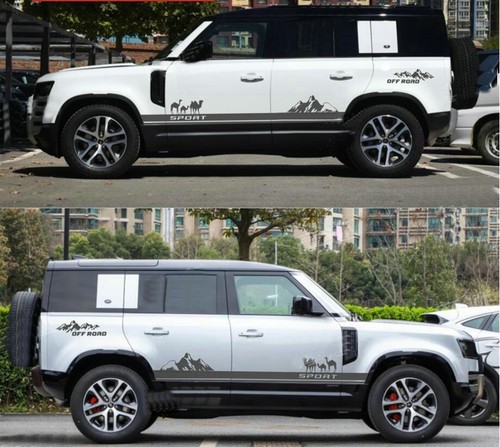 2 PCS Graphic Vinyl Car Sticker For LAND ROVER DEFENDER Side Door Off Road Decal - Picture 5 of 6