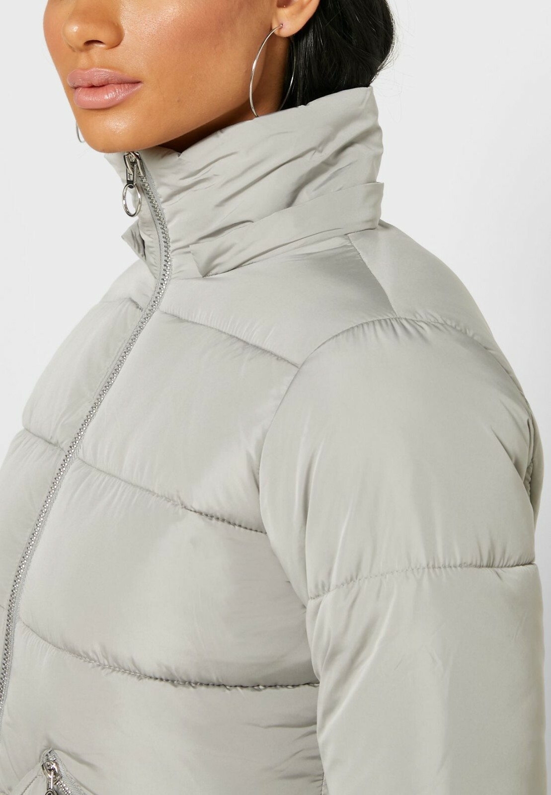 NEW TOPSHOP PADDED JACKET FAUX FUR 