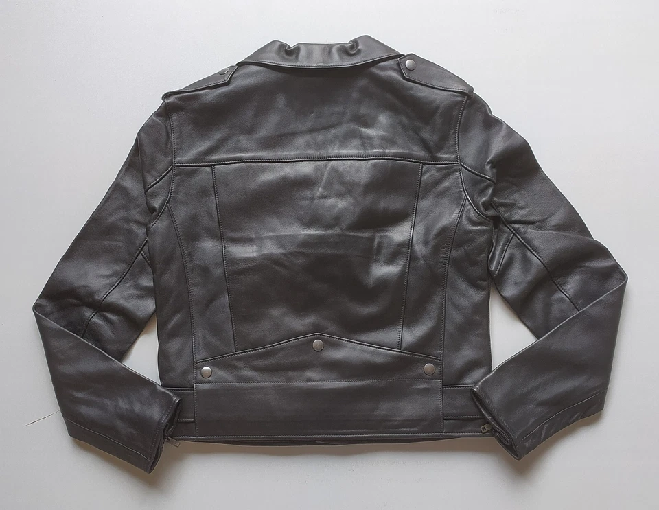 Chaqueta de motociclista de cuero para mujer Polo Ralph Lauren envío a todo el mundo FTP-0710 Foto 2 de 4