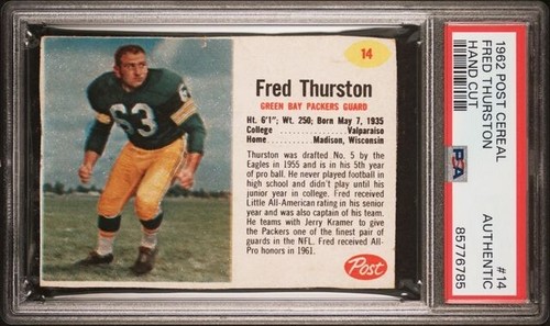 1962 Fred Thurston #14
