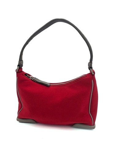 Prada Hobo Bag Vintage Rot Nylon - Bild 3 von 14