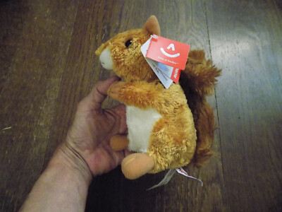 Aurora squirrel plush Toon Googles Sitting up Sparkle Nutsie SOFT Realistic 7''