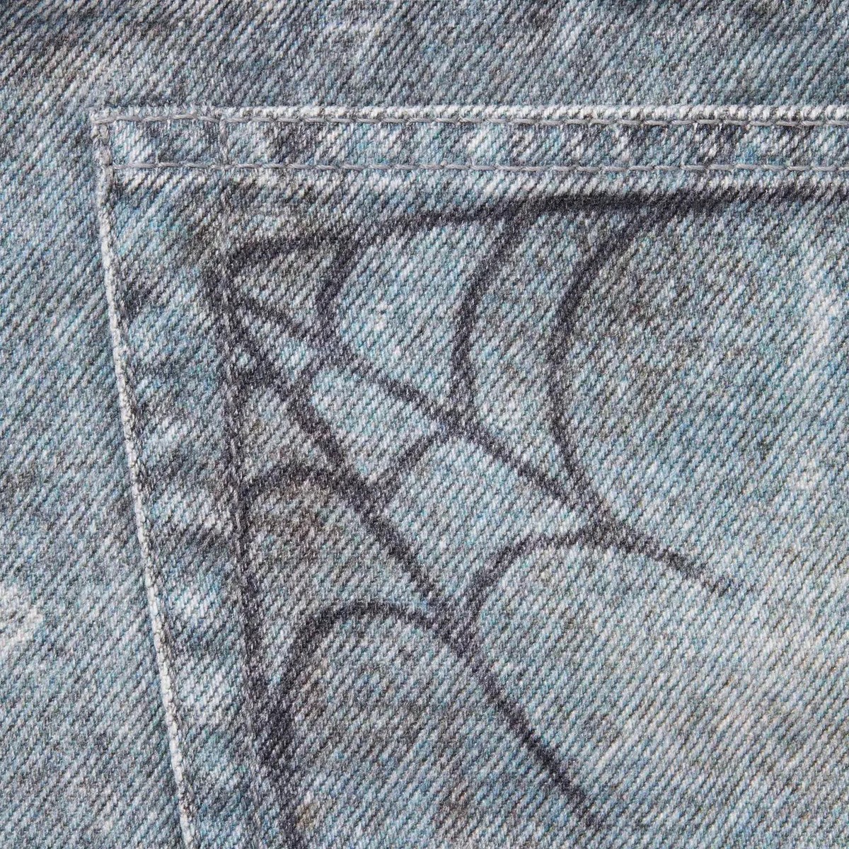 Supreme HJR Trompe Loeil Loose Fit Jean Blue FW24 Size W30 Supreme HJR Trompe Loeil Loose Fit Jean Blue FW24 Size W30