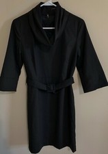 Banana Republic Cowl Neck Black Career Dress  Size 4