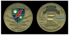 US Army 3rd Ranger Bn Challenge Coin 3/75 RGR (Color)