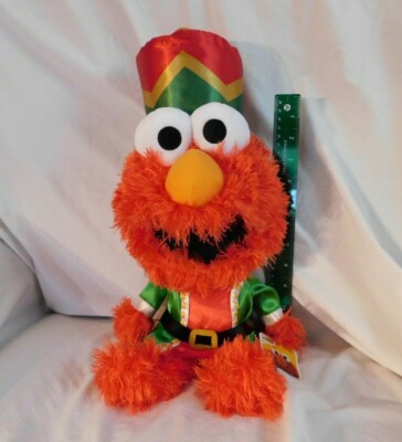 16'' Elmo Nutcracker Plush Sesame Street Place Christmas Display Photo