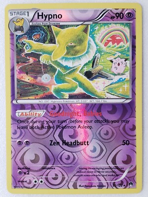 REVERSE HOLO Hypno 51/122 NM - XY Breakpoint Pokemon Card Tomokazu