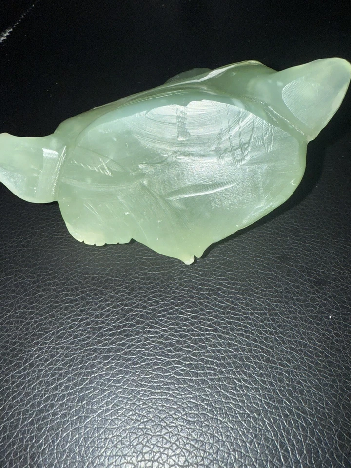 稀有老式中国天然玉石快乐佛像雕塑 — 第 3/4 张图片