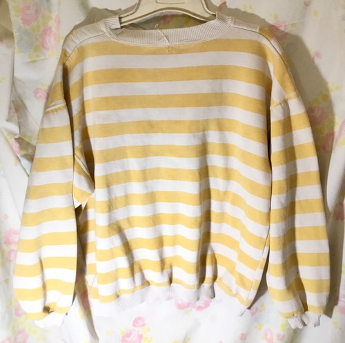VTG 80's BEVERLY HILLS POLO CLUB STRIPED SWEAT SHIRT w/RIBBED CUFFS SZ XL 46-48 - Picture 11 of 16