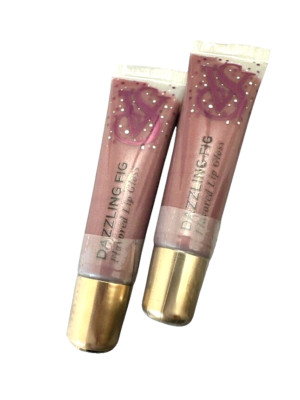 2 VICTORIA'S SECRET VS FLAVORED LIP GLOSS STICK DAZZLING FIG .46 OZ / 13 g NEW