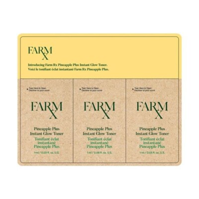 Avon FarmX Pineapple Plus Instant Glow Toner Samples (9) for Pores 04/2025