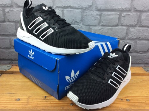 ADIDAS ZX FLUX ADV TRAINERS BLACK WHITE 