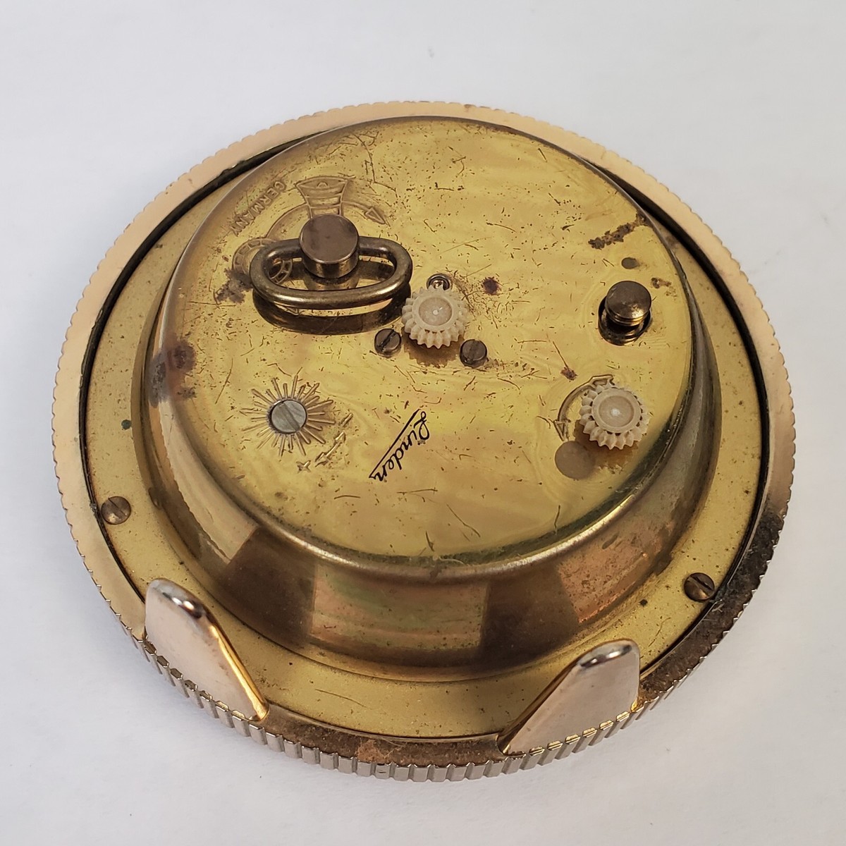 Vtg 1964 Linden Germany Alarm Clock JFK Half Dollar US Kennedy