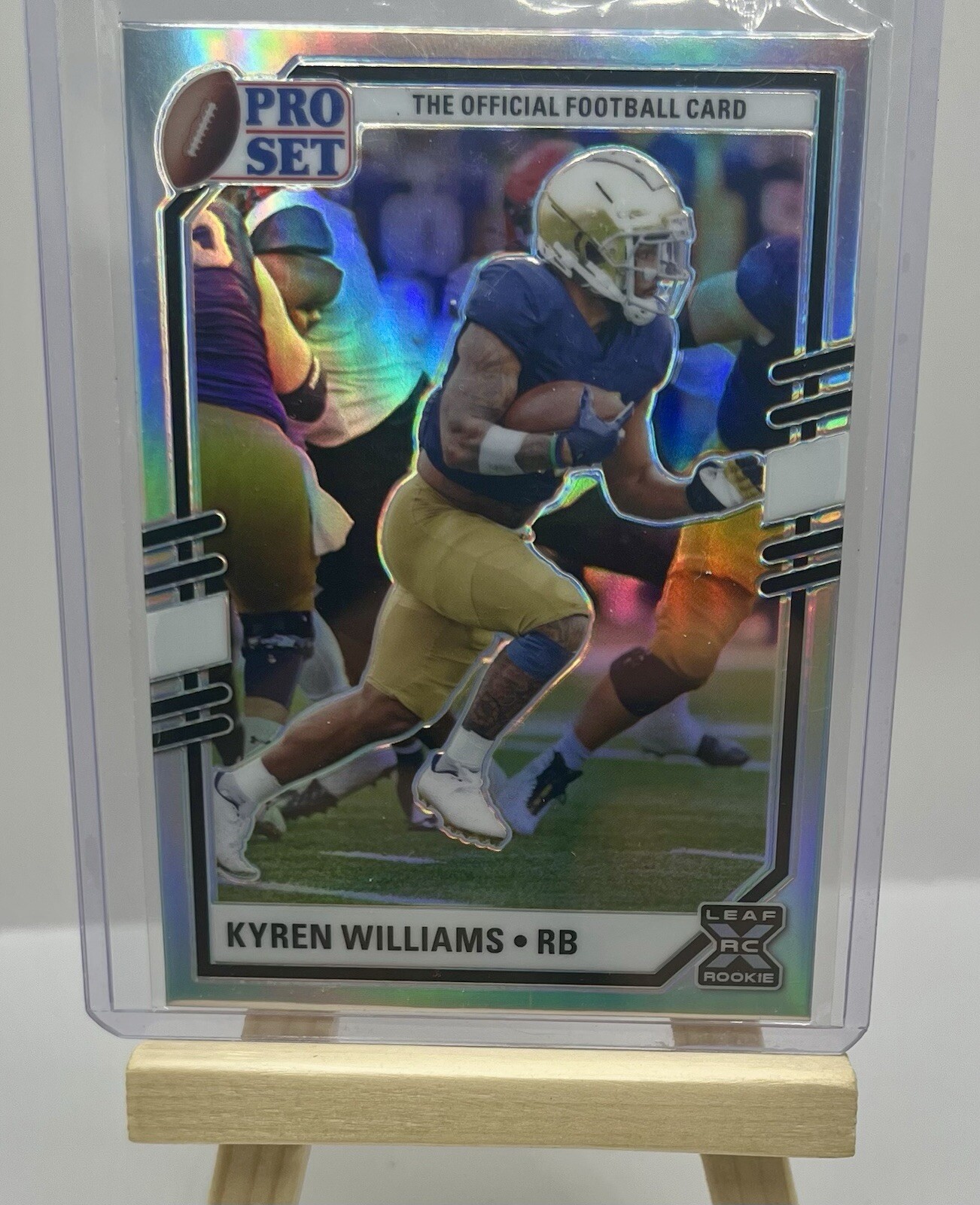 Kyren Williams Leaf Pro Set Draft Metal #KW1 Silver Mojo