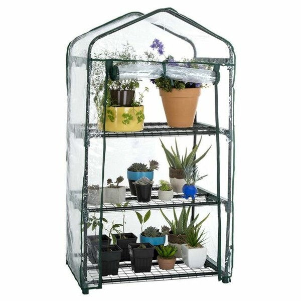 Mini Greenhouse Plastic Indoor Kit Small Plant Grow Portable Shelves House 3tier for sale online