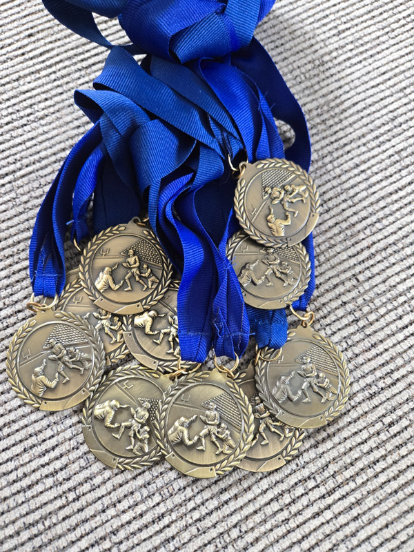 12 Football Award Medals with Ribbons Football Medallions Sports Medals