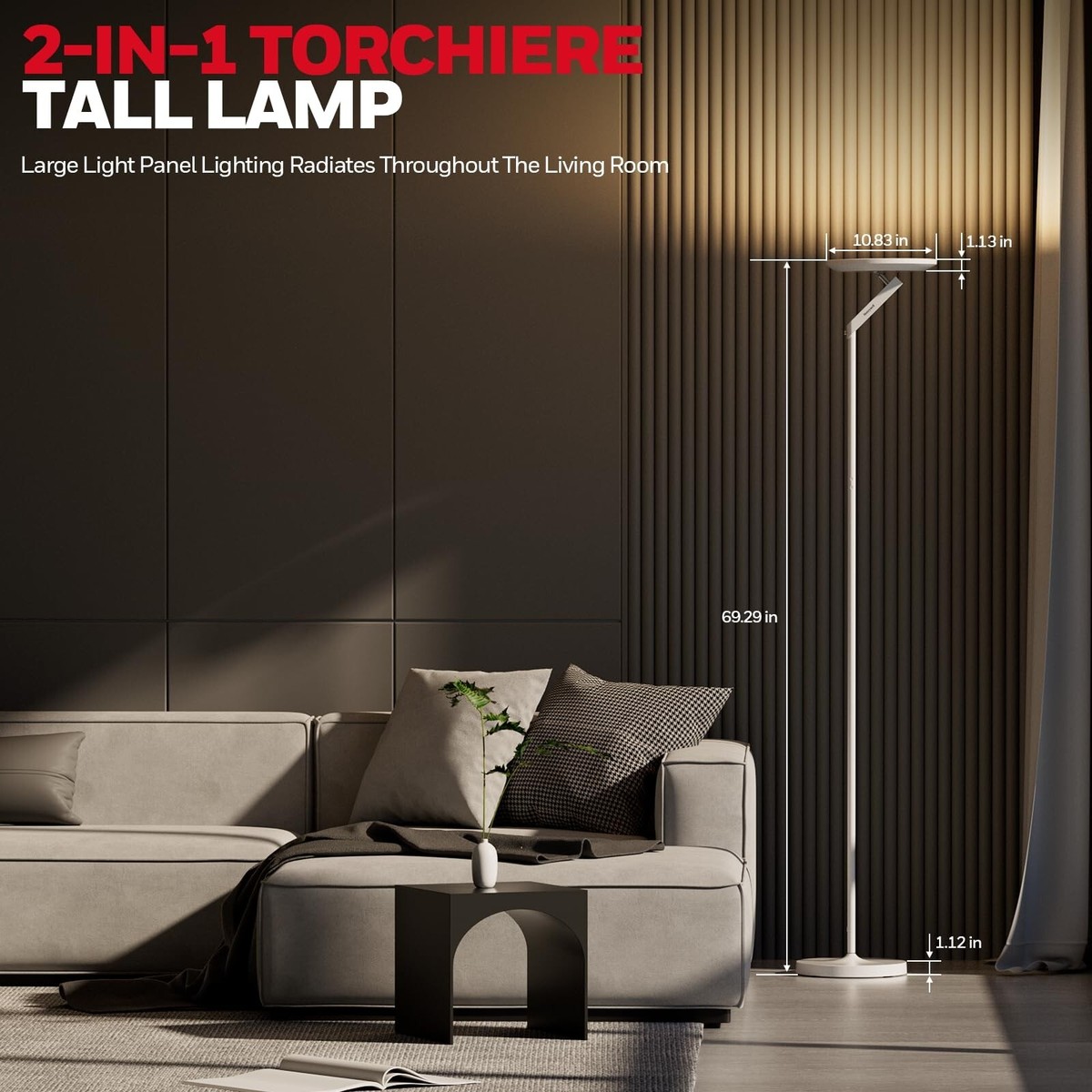 Honeywell Floor Lamp for Living Room F2 Sunturalux™ 2 in 1 Super