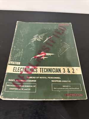AVIATION ELECTRONICS TECHNICIAN 3 & 2   NAVY TRAINING   1959  Softcover  10317-C