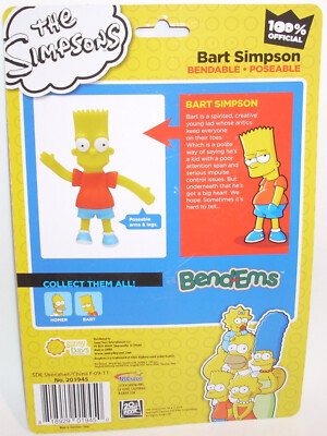 Bend-Ems The Simpsons BART SIMPSON Bendable Figure Brand NEW