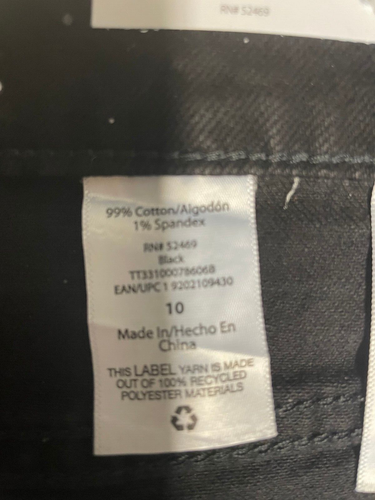 Time And Tru Women's Black Size 10 High Rise Straight Crop Jeans - Picture 12 of 14