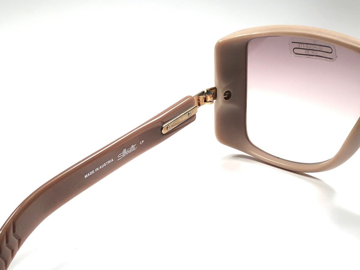 VINTAGE SILHOUETTE TRANSLUCENT OVERSIZED 3022 MAUVE SUNGLASSES 70S