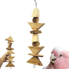 Bonka Bird Toys Natural Chunky V Tower All Size Wood Chew Bird Toy