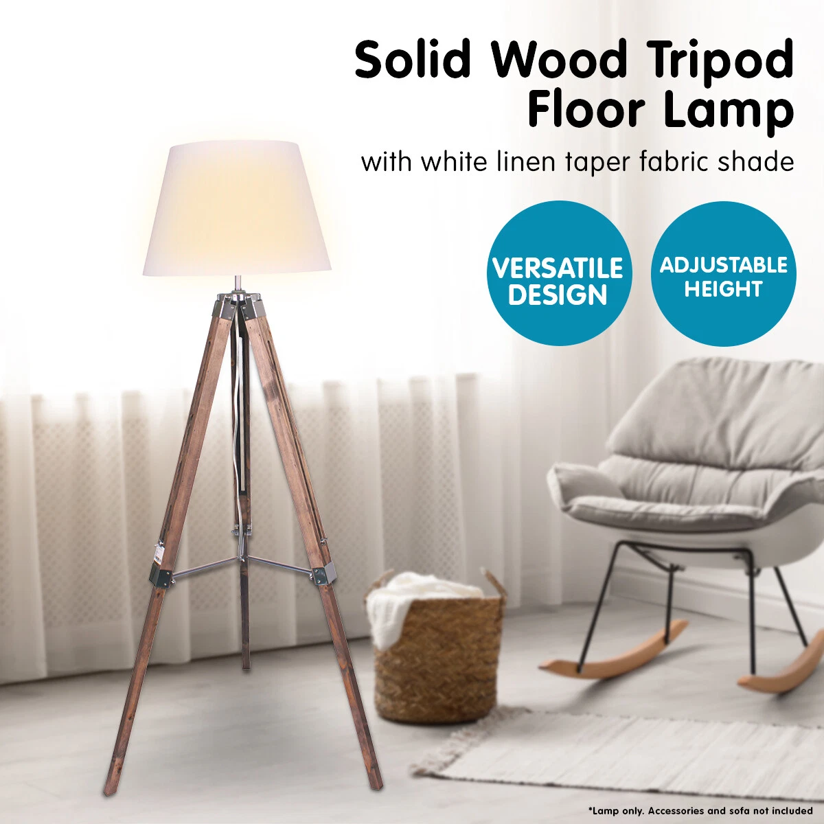 Adjustable tripod floor sale lamp